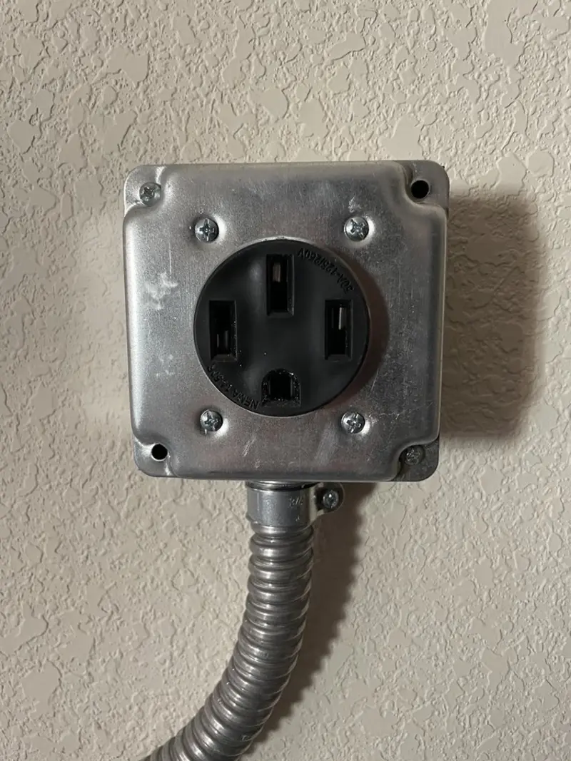 NEMA 14-50 outlet installed for Electrical Panel Upgrade in Crown Point